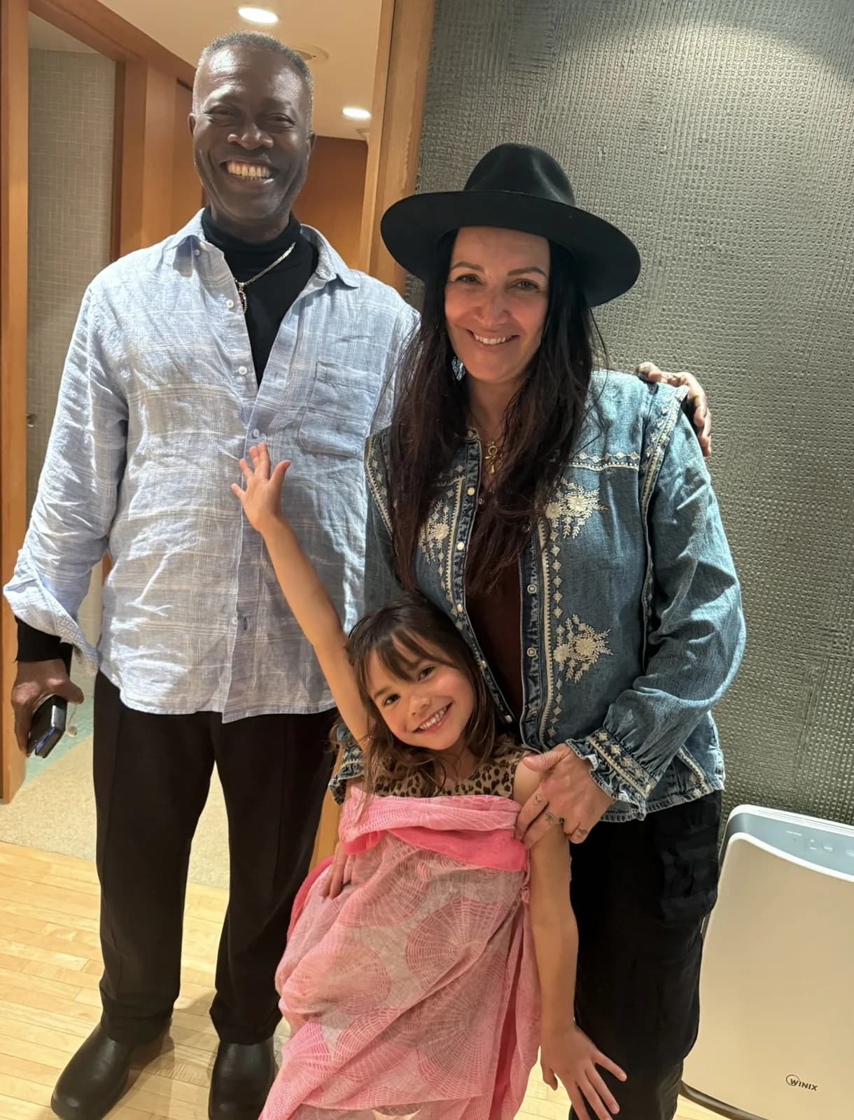 Brandee and her family meeting a community leader